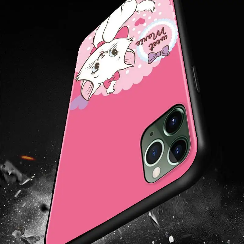 

Soft TPU Cover Disney Aristocats for iPhone 12 11 SE XS XR X 7 8 6 5 S mini Plus Pro MAX 2020 Black Phone Case