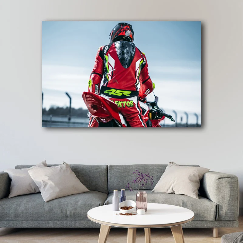 Картина на холсте Ducati Мотоцикл Байкер шлем Супербайк плакаты и принты шелковые