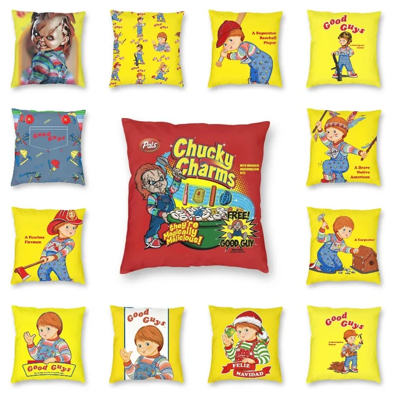 

Chucky Charms Square Pillow Cover Home Decor Child's Play Chucky Cushion Cover Throw Pillow for Sofa Double-sided Printing