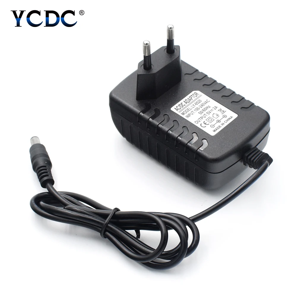 

1Piece 2A 5V AC 100V-240V To DC US/EU Plug Adapter For LED Strips Routers Modems Lan Phones Power Supply Charger Transformer