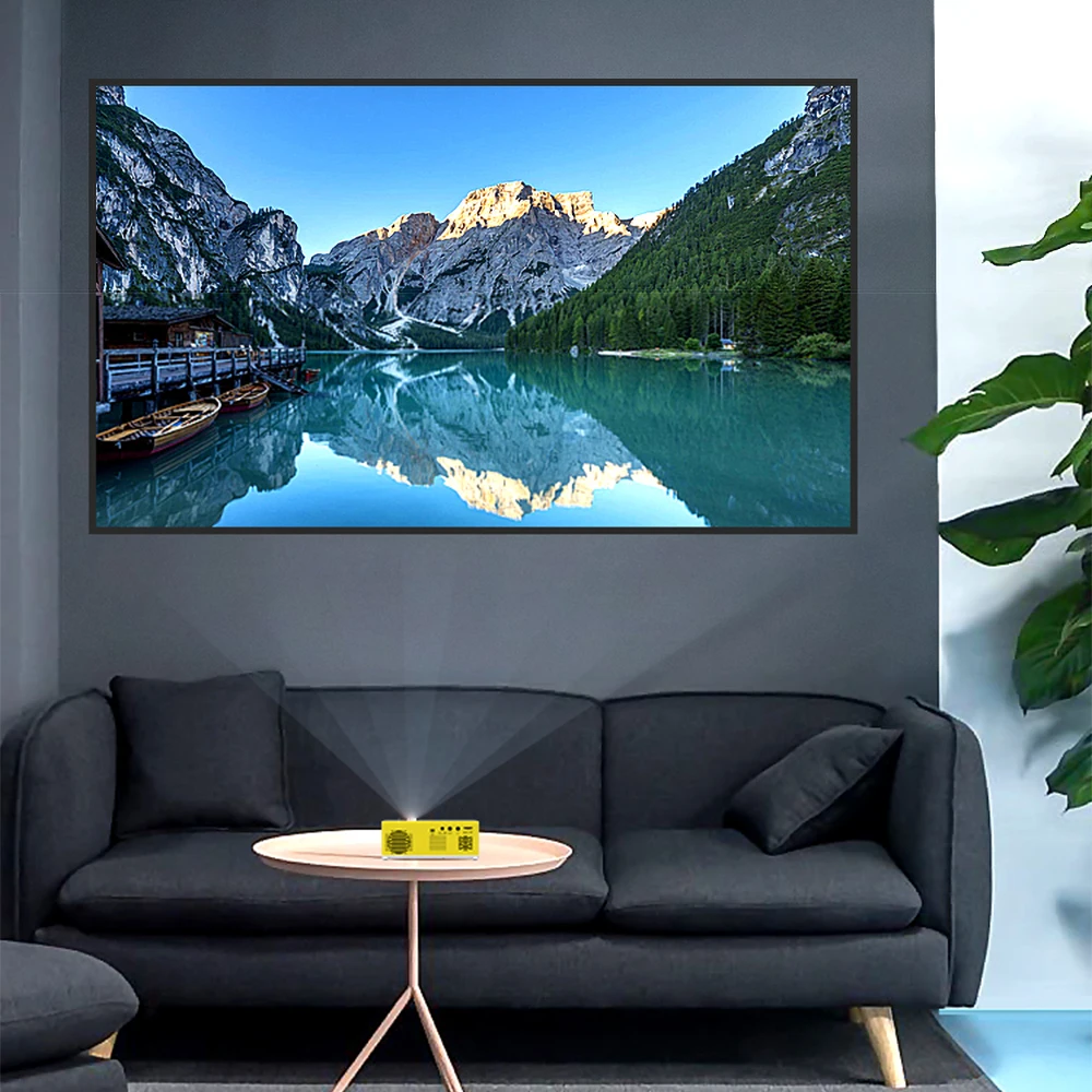 Home Portable Mini LED Projector 1800 Lumens 1080P LCD Screen Technology for Conference Entertainment System