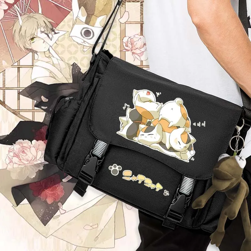 

Fashion Style Anime Natsume's Book of Friends Pattern Bookbag Crossbody Shoulder Bag for Students Adults