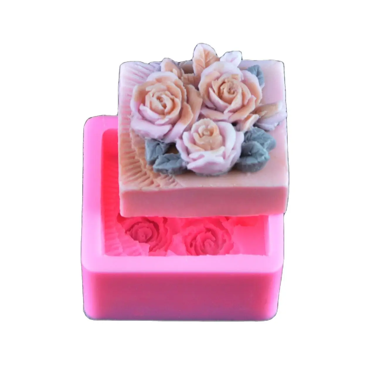 

Rose 3D Silicone Soap Mold Flower Chocolate Cake Mold Decorating Baking Silicone Molds H354