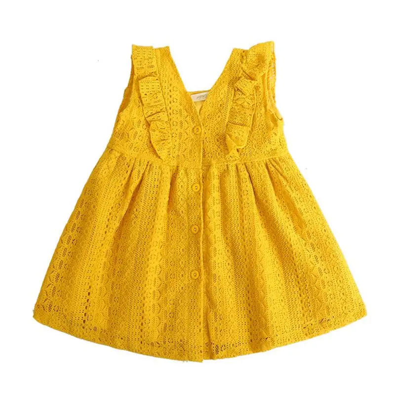 

Summer Fashion Sleeveless Baby Girls Lace Dress Children Cute Dresses Sundress Outfits