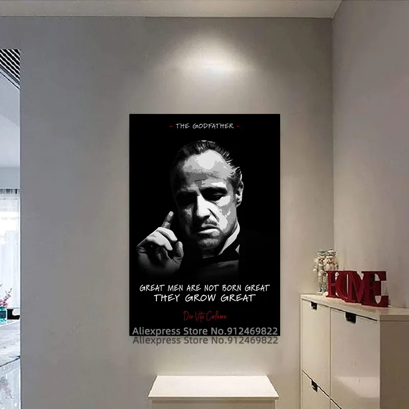 Фильмы поп-арт цитаты Постер Дон Вито корлеона Картина на холсте и принты