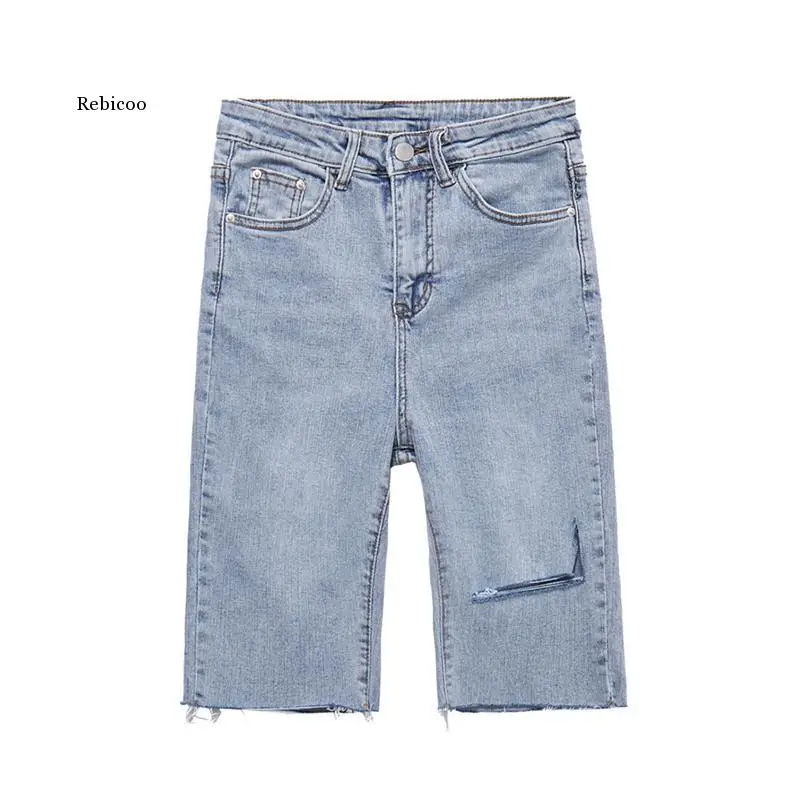 

Streetwear Shorts Women Jeans Denim Knee Length Korean High Waisted Shorts High Waisted Shorts Women Fitness Summer