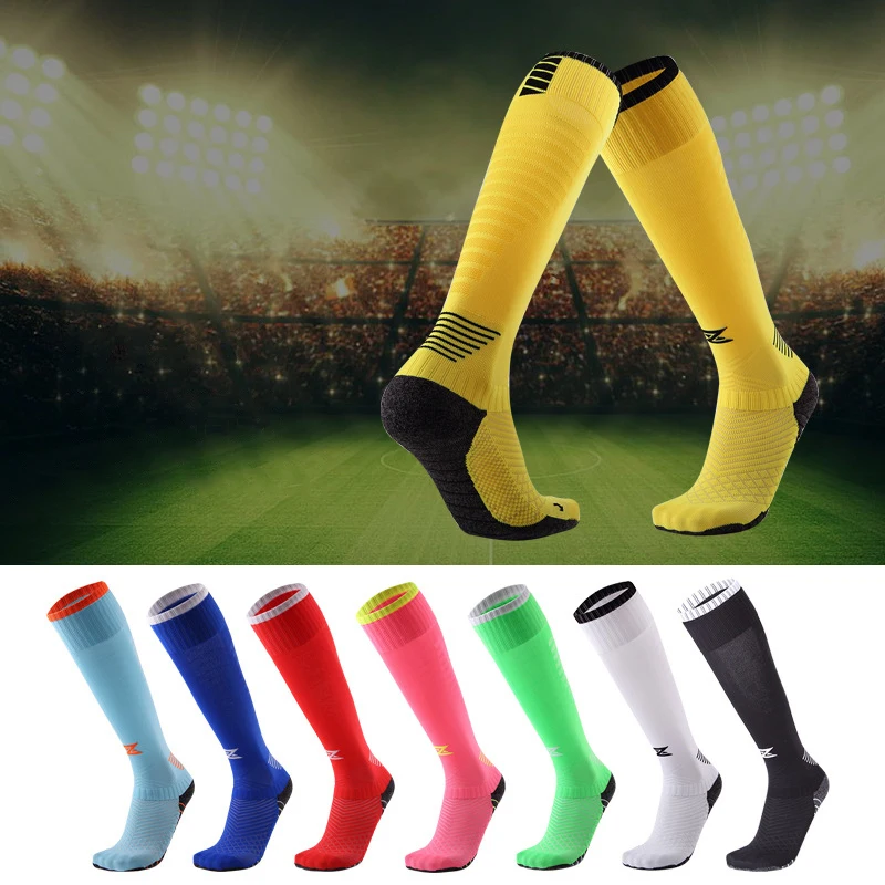

High-Quality Sports Socks Knee-High Football Socks Men For Running Cycling Bike Men Woman Soccer Trampoline For Fitness Non-Slip