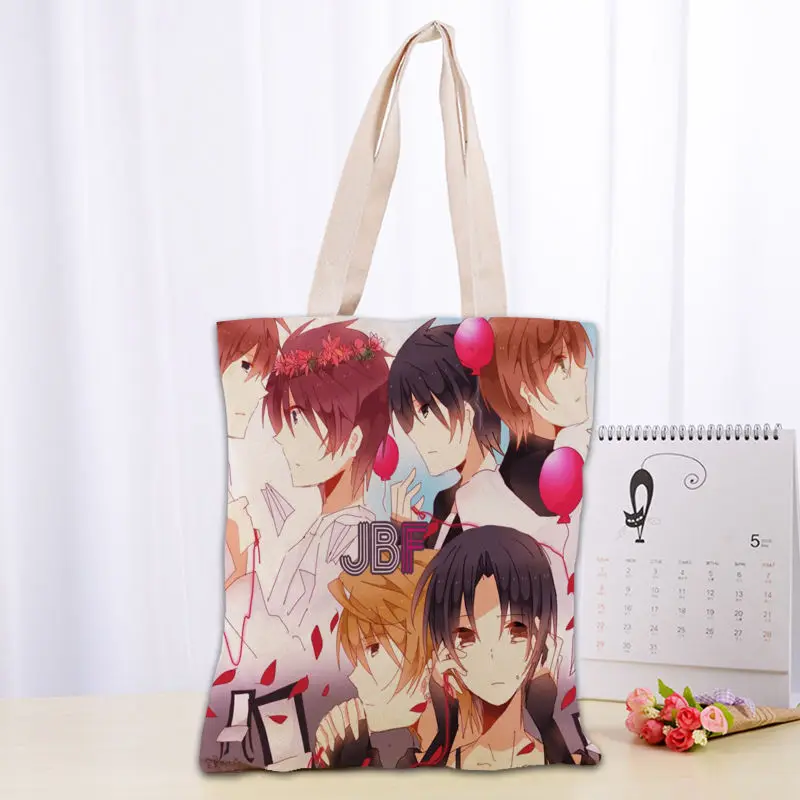 

Anime Sekai Ichi Hatsukoi Canvas Shopping Bags 30x35cm Tote Bag Reusable Handbag Women Shoulder Cloth Pouch Foldable 0303