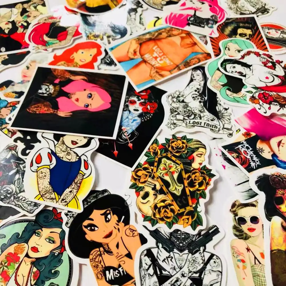 50 шт. Водонепроницаемая Сексуальная красивая татуировка для девочек наклейка