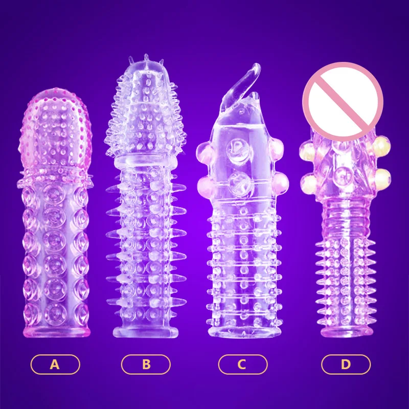 Для мужчин многоразовые насадки на пенис рукавом высокая эластичность задержки