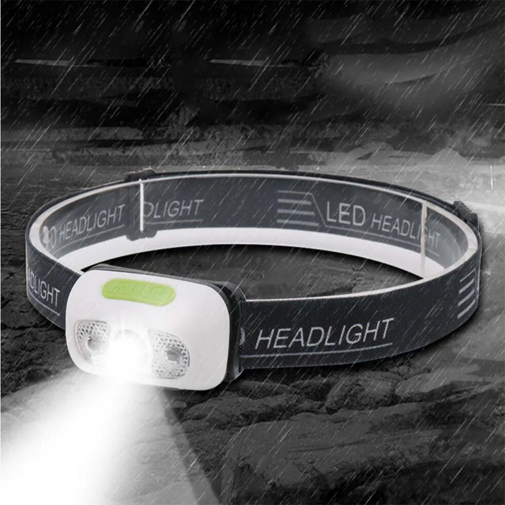 Перезаряжаемые светодиодные мини-фары датчик движения тела головной светильник