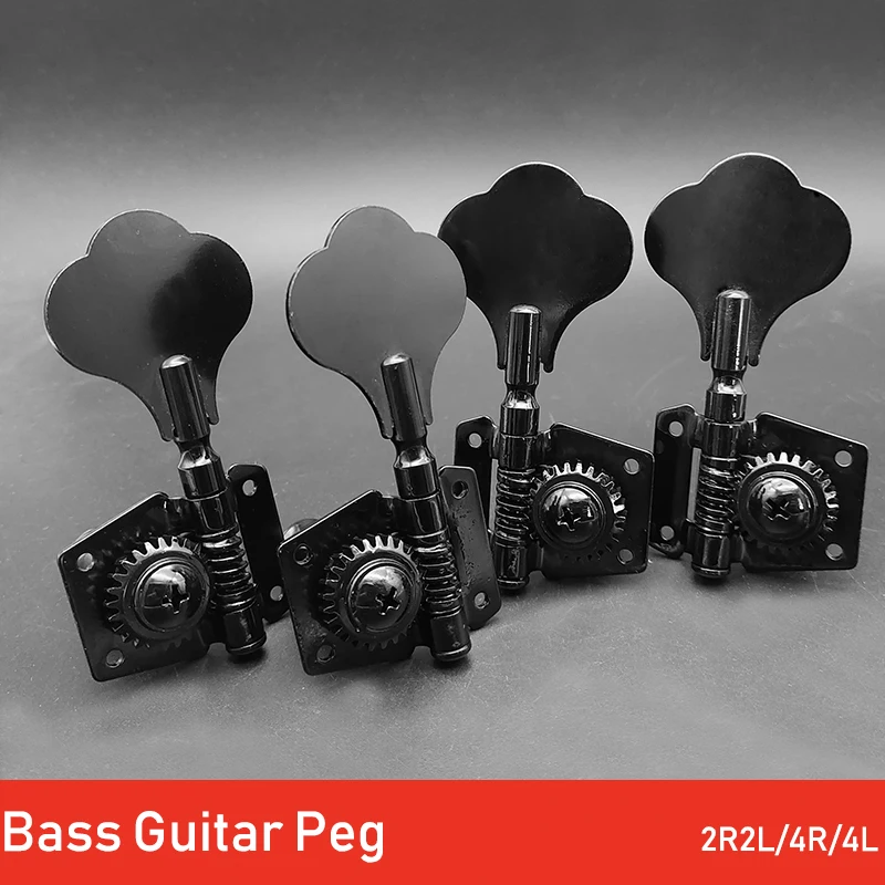 4r4l2r2l geöffnet elektrische bass gitarre tuning pegs mechaniken mechaniken für bass schwarz bass gitarre zubehör free global shippi