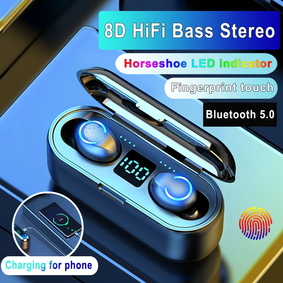 Сенсорное управление TWS 5 0 Bluetooth наушники беспроводные свободные руки