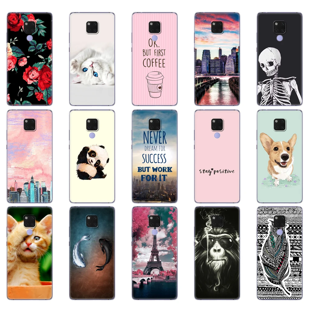 Силиконовый мягкий чехол для Huawei Mate 20 pro новые чехлы телефона из тпу X оболочка mate20