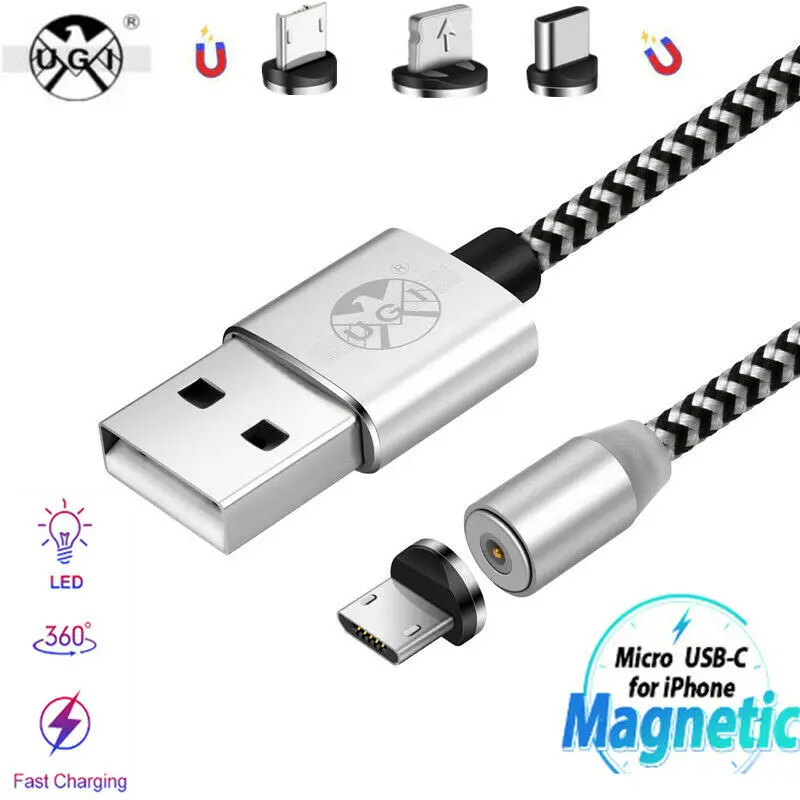 Новый Магнитный адаптер 360 ° a кабель для быстрой зарядки Micro USB samsung S6 S7 htc LG 4 5 6 7 IOS