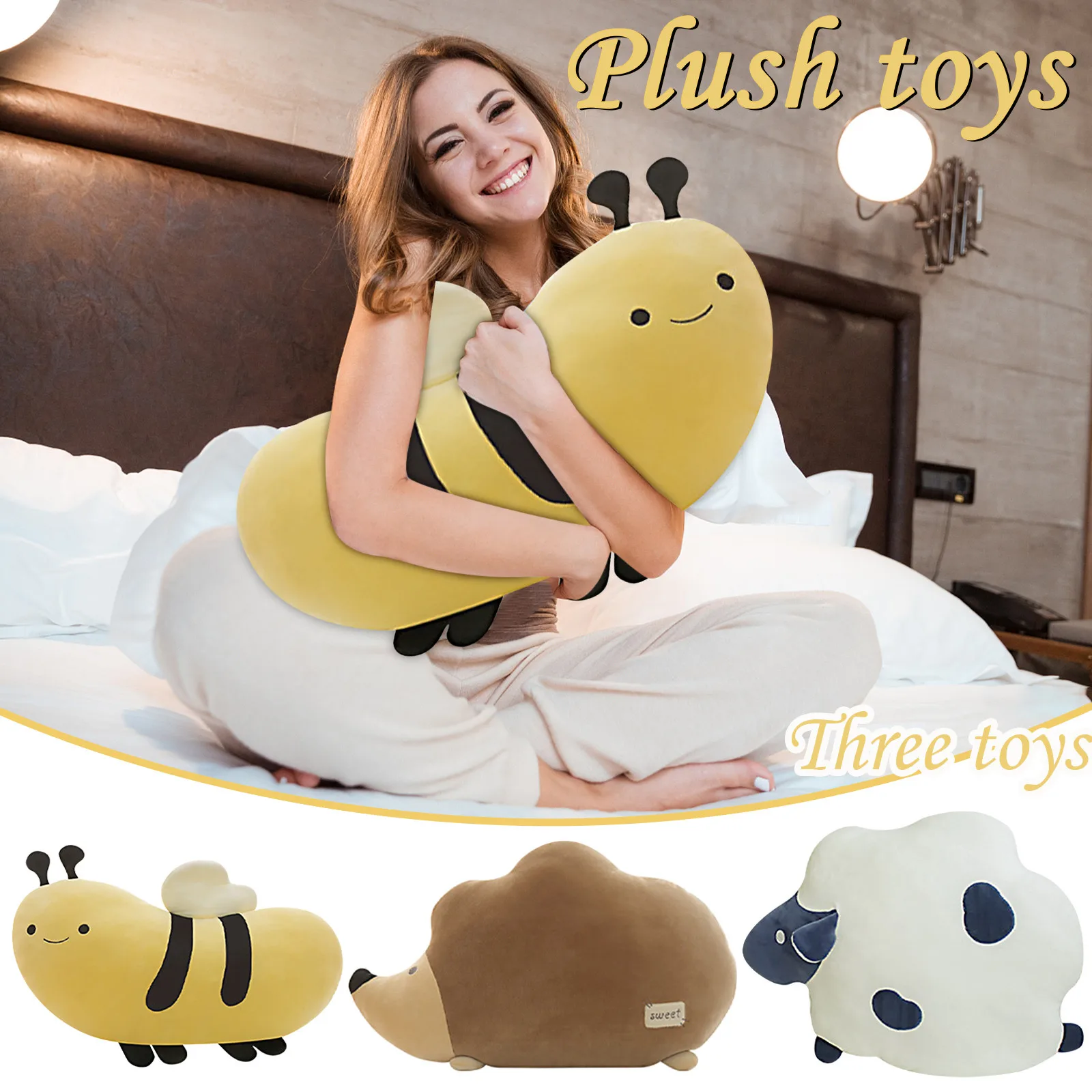 

Cute Animal Shape Throw Pillow PlushToys Gift Back Support Kawaii Soft Cushion Nap Pillow Home Decor Kids Girls Birthday Gift #5