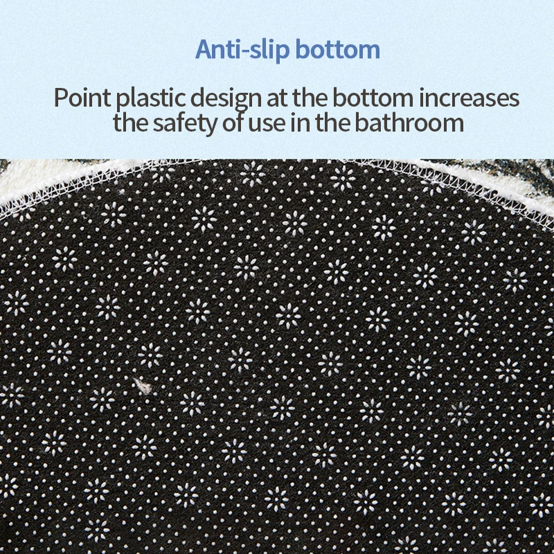 

Absorbent Bath Mat Semicircle Door Mat for Bedroom Living Room Carpet Non-Slip Floor Rug Entrance Doormat Toilet Area Rug