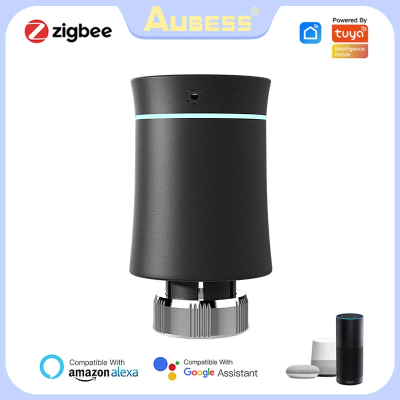 

Контроллер температуры Aubess Tuya ZigBee, умный термостат для привода радиатора, работает с Alexa Google Home