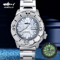 heimdallr monster watch men nh36a mechanical watches sapphire full luminous 62mas black pvd diving watches for men automatic