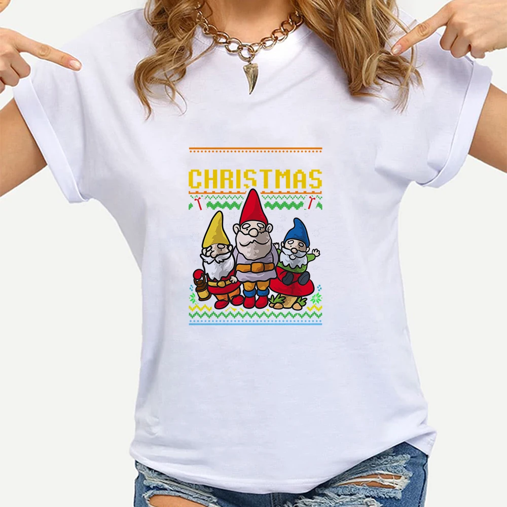 Рождественские женские футболки американская одежда кавайная футболка в стиле