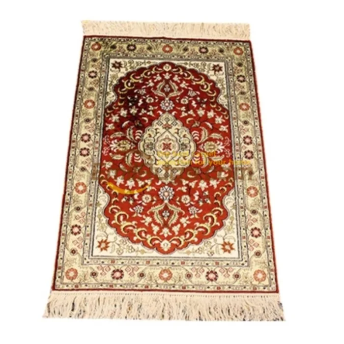 Традиционный цветочный турецкий Шелковый Восточный персидский ковер ручной