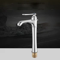 bathroom cabinet brass faucet washbasin faucets toilet taps single handle hole cold and hot water ceramic plate spool