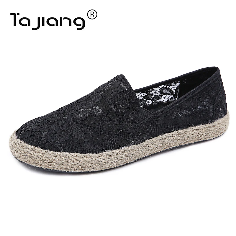 

Ta Jiang authentic fashion New soft and comfortable flat shoes net sand embroidered hemp rope rubber outsole beach shoes T6688-1