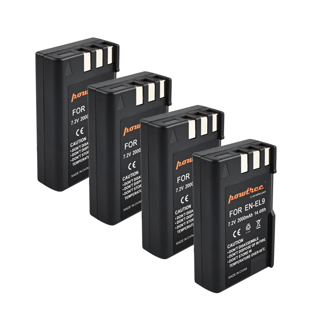 

2.0Ah 7.2V 2000mAh Battery Replacement for Nikon EN-EL9 EN-EL9a EN-EL9e D40 D40x D60 D5000 D3000 Cameras Batteries