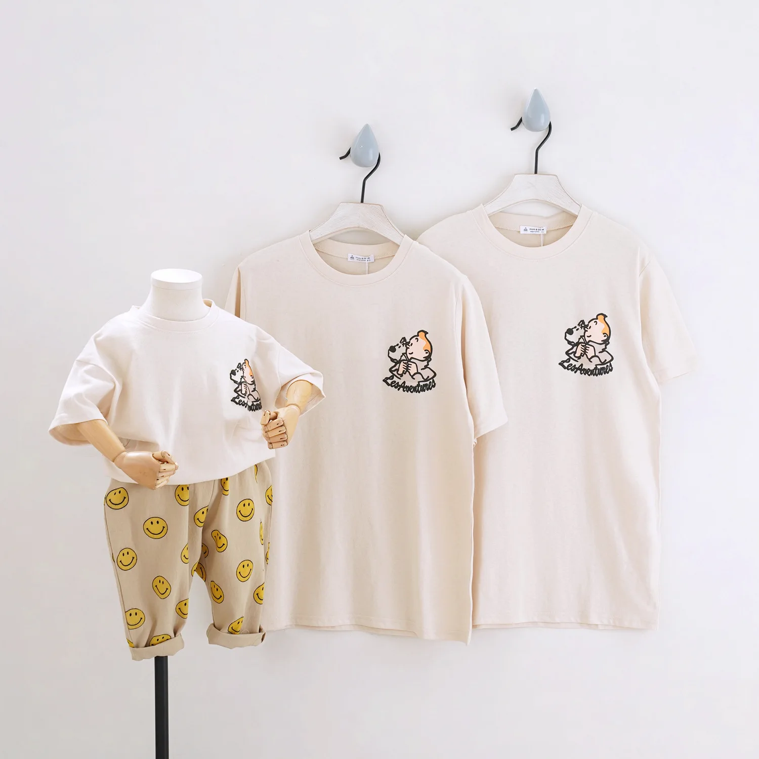 

Family Matching Clothes Baby Girl Cotton Print T Shirt Kids Short Sleeve Casual Top Tees Mather Father and Kids T Shirts 2-7Y