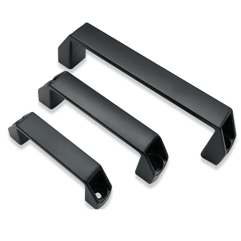 Алюминиевый сплав квадратная ручка алюминиевая CNC машина дверная для шкафа шаг 90