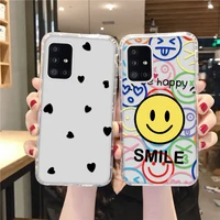 phone case for samsung s21 plus case funny smile face cover for samsung galaxy s20 fe s10 s 21 plus note 20 ultra m51 soft coque