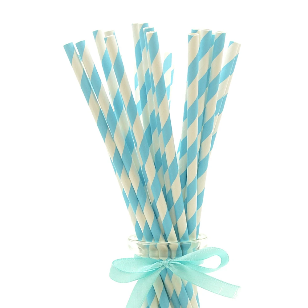 25 шт. бумажные соломинки для питья украшения 1-го дня рождения детские взрослых