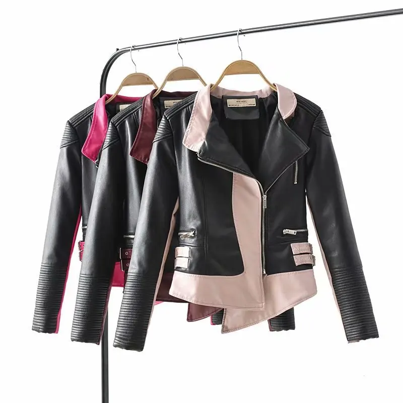 Женская одежда из ПУ кожи DEAT нестандартный короткий локомотив цвета новая модель