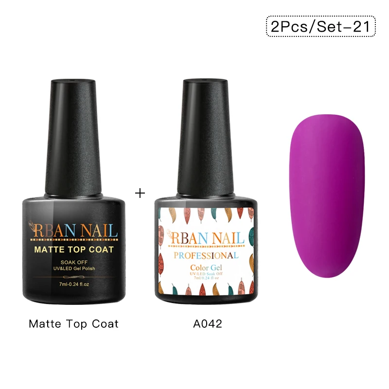 RBAN NAIL 7 мл чистый цвет УФ-гель для ногтей замачиваемый Полупостоянный лак для ногтей гель для ногтей маникюр матовое верхнее покрытие необходимо - Цвет: ZH06735