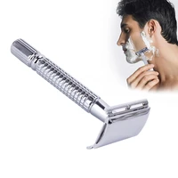 double edge classic safety razor for men shaving facial hair remover razor shaving razor blades shaving machine personal care