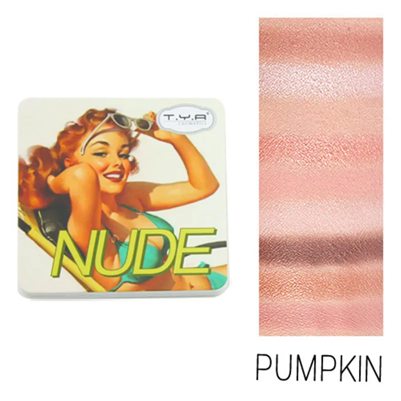 PUMPKIN-A TYA матовые тени для век Палитра телесных минералов Профессиональные Тени для век Пудра пигмент косметика водонепроницаемый матовый макияж тени для век - Цвет: PUMPKIN-A