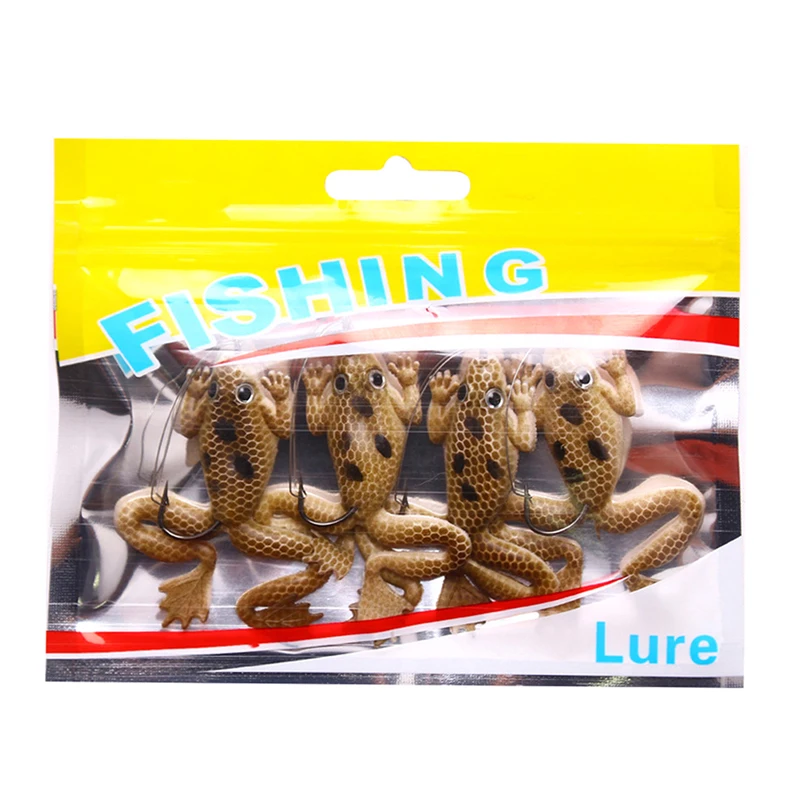

6CM 5.2g 3D FrogSoft Worm Fish Lures Artificial Bait Bass Hooks Tackle Snakehead Fishing Lure Wobblers Pencil Fishing Minnow