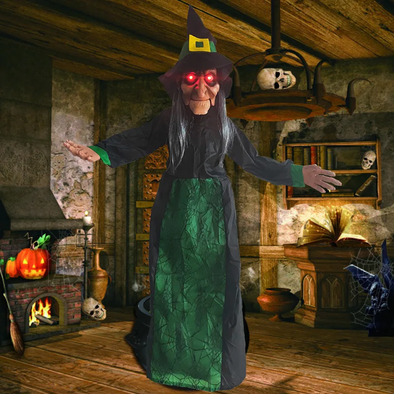 Украшение на Хэллоуин ведьма подвесной Призрак с голосовым прикосновением