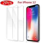 9H Защитное стекло для iPhone 12 5,4 6,1 6,7 Защита экрана для iPhone 11 Pro X XS XR 7 8 Plus пленка из закаленного стекла