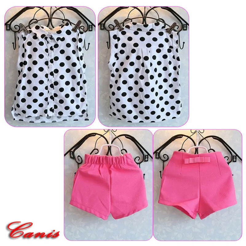 Женская футболка в горошек без рукавов|Комплекты одежды для девочек| |