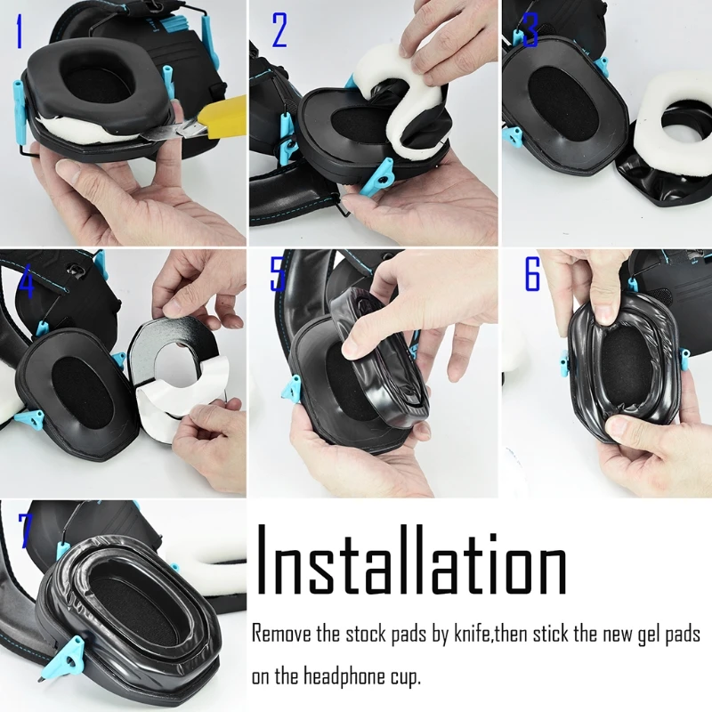2pcs Silicone Gel Ear Pads Cushion Headphone Headset Earmuffs for Walker Razor 24BB | Электроника