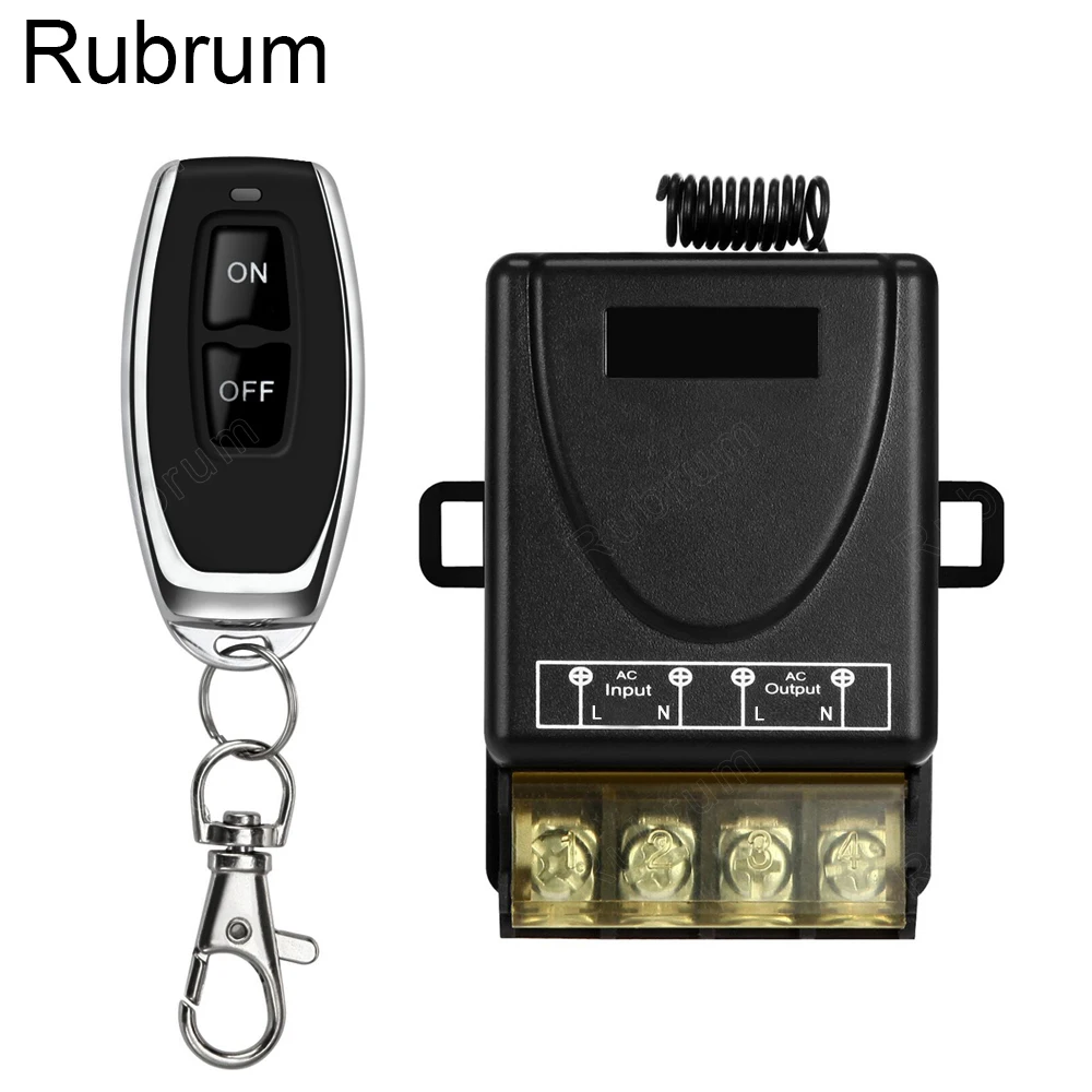 Универсальный релейный модуль Rubrum 433 МГц 220 В переменного тока 1 канал 30 А