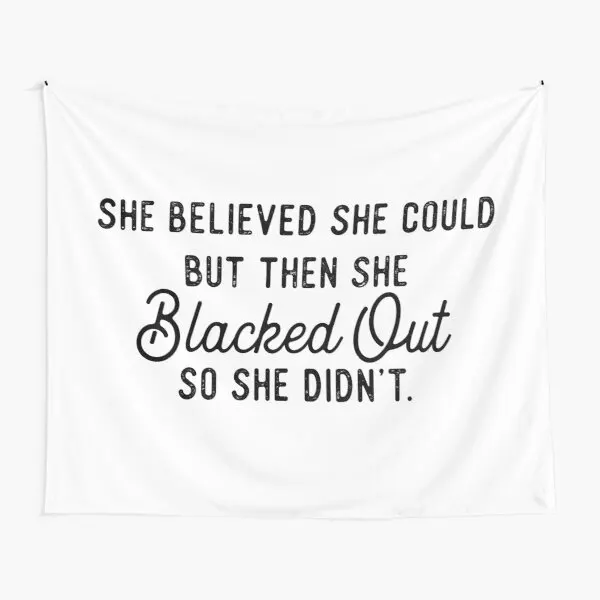 

She Believed She Could But Then She Blac Fashion Room Decor Pattern Tapestry Multicolored Mandala Printed Tapestry