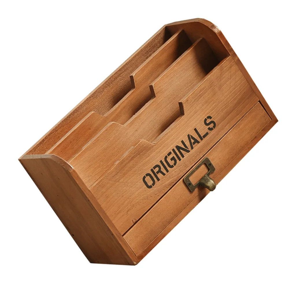 

1Pc Wooden Storage Rack Desktop Organizing Stand Book Storage Shelf (Chocolate)