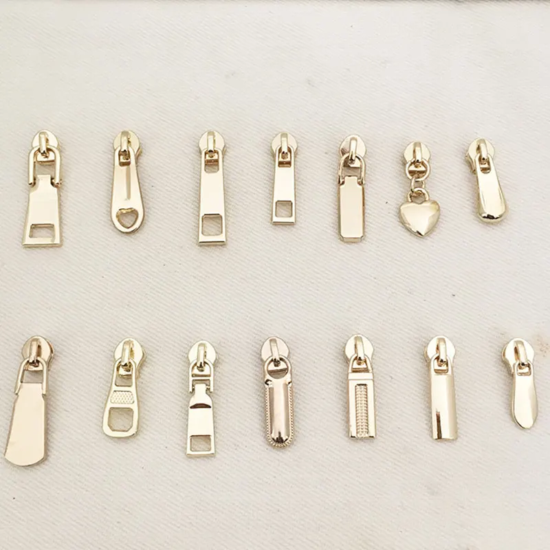 

Fashion 1Pcs 3# Gold Plated Fix Zip Puller/Zipper Pull Sliders Zip Head Zipper Repair Instant Removable For DIY Sewing Craft
