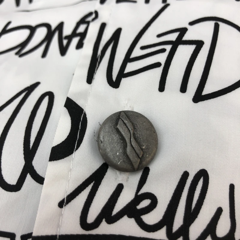 

2021ss We11done Shirts Men Women Best Quality Oversized Black White Graffiti Full Logo Printing Shirt Welldone Blouse