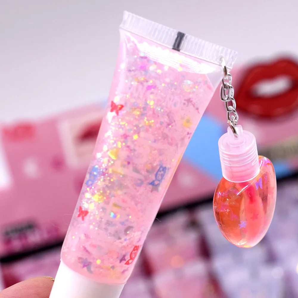 Блеск для губ Jelly Fruit Burst бальзам с блестками Увлажняющий блеск блестящий