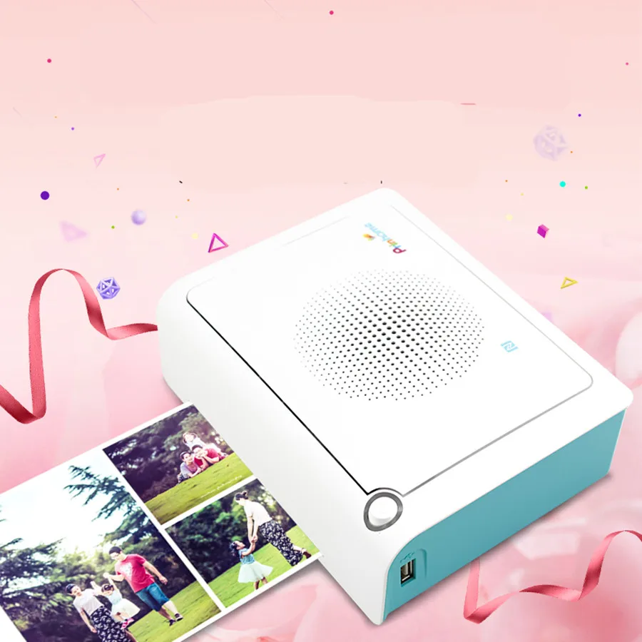 

Портативный карманный мини-фотопринтер, беспроводной Смартфон, цветная печать, синяя печать, скорость 50s