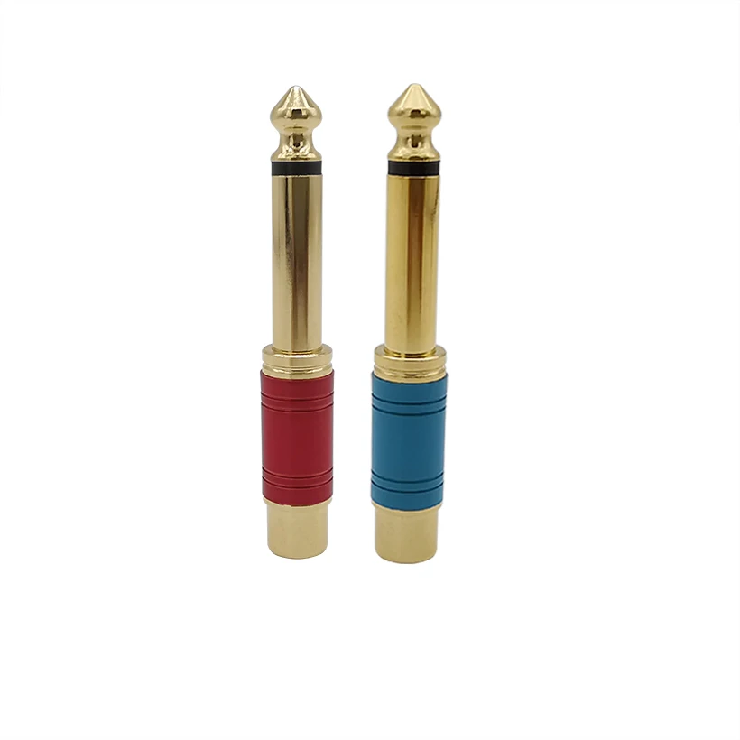 2 шт. аудиоразъем RCA Jack 6 35 мм моно-штекер к гнезду переходник для динамика
