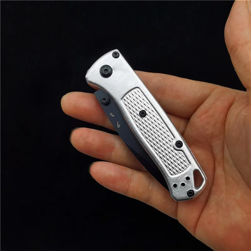 

OEM 3 styles Bm Knife Mini 533 535 EDC Folding Small Pocket Knife Drop-Point Plain Blade Aluminum Handle defense hunting tools